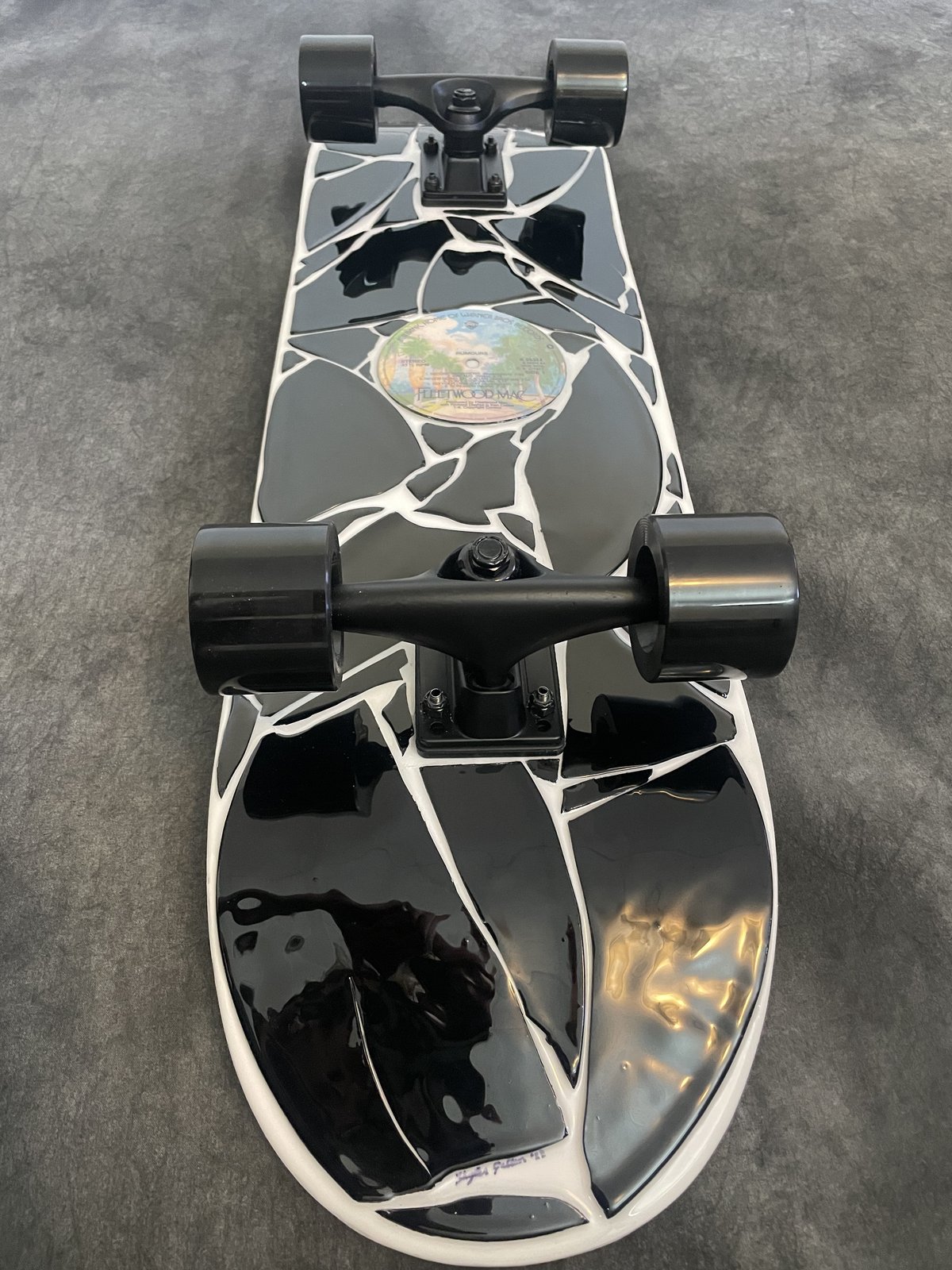 Artwork by Skyler Gallun &mdash; vinyl mosaic deck, view 3