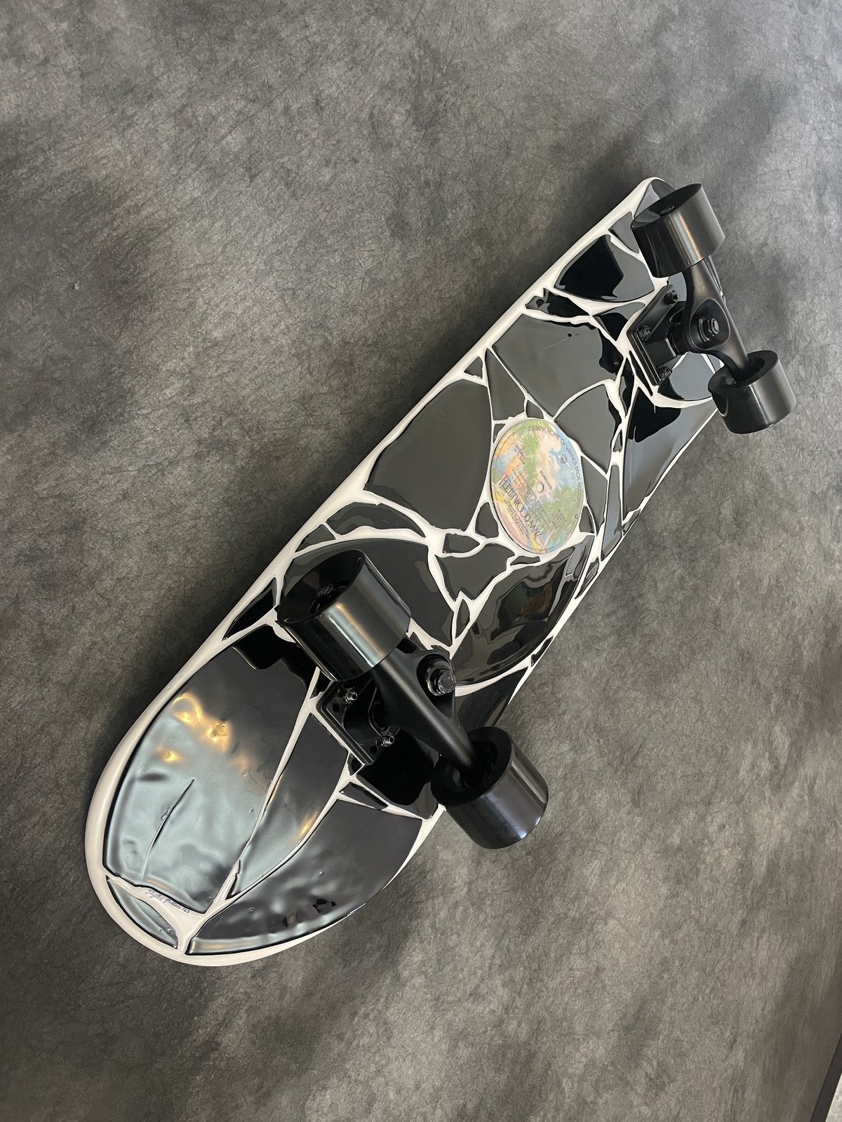 Artwork by Skyler Gallun &mdash; vinyl mosaic deck, view 4