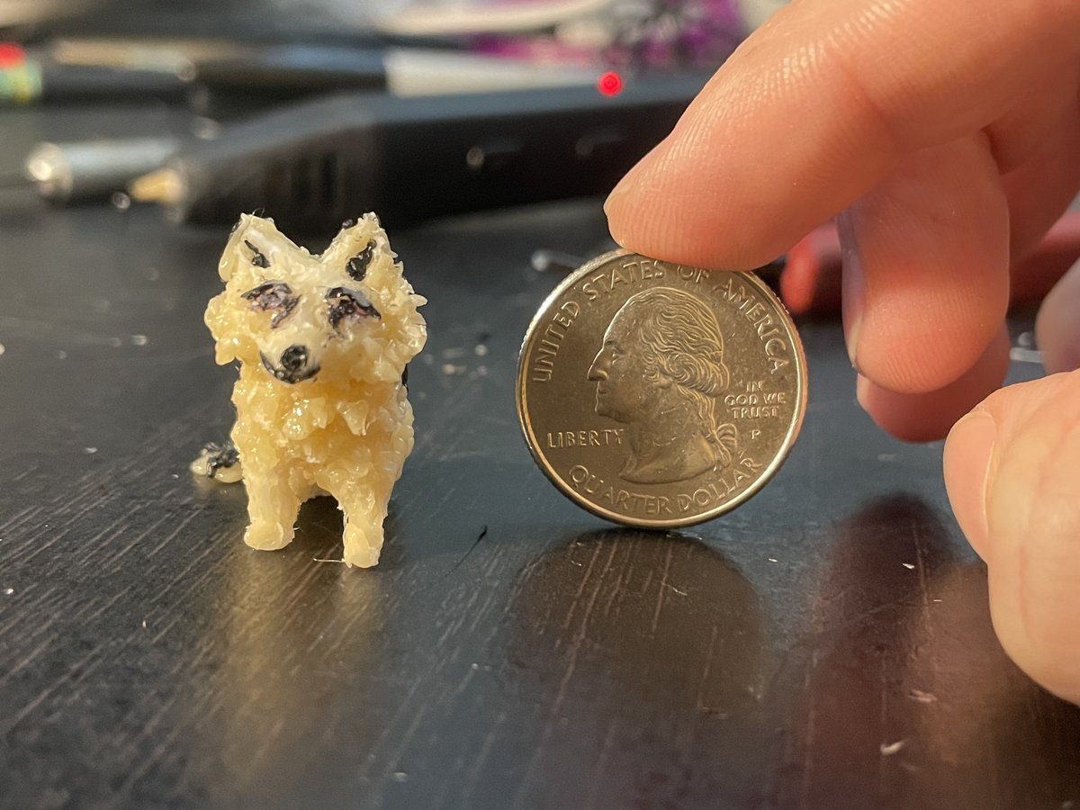 Artwork by Skyler Gallun &mdash; seated dog, view 1