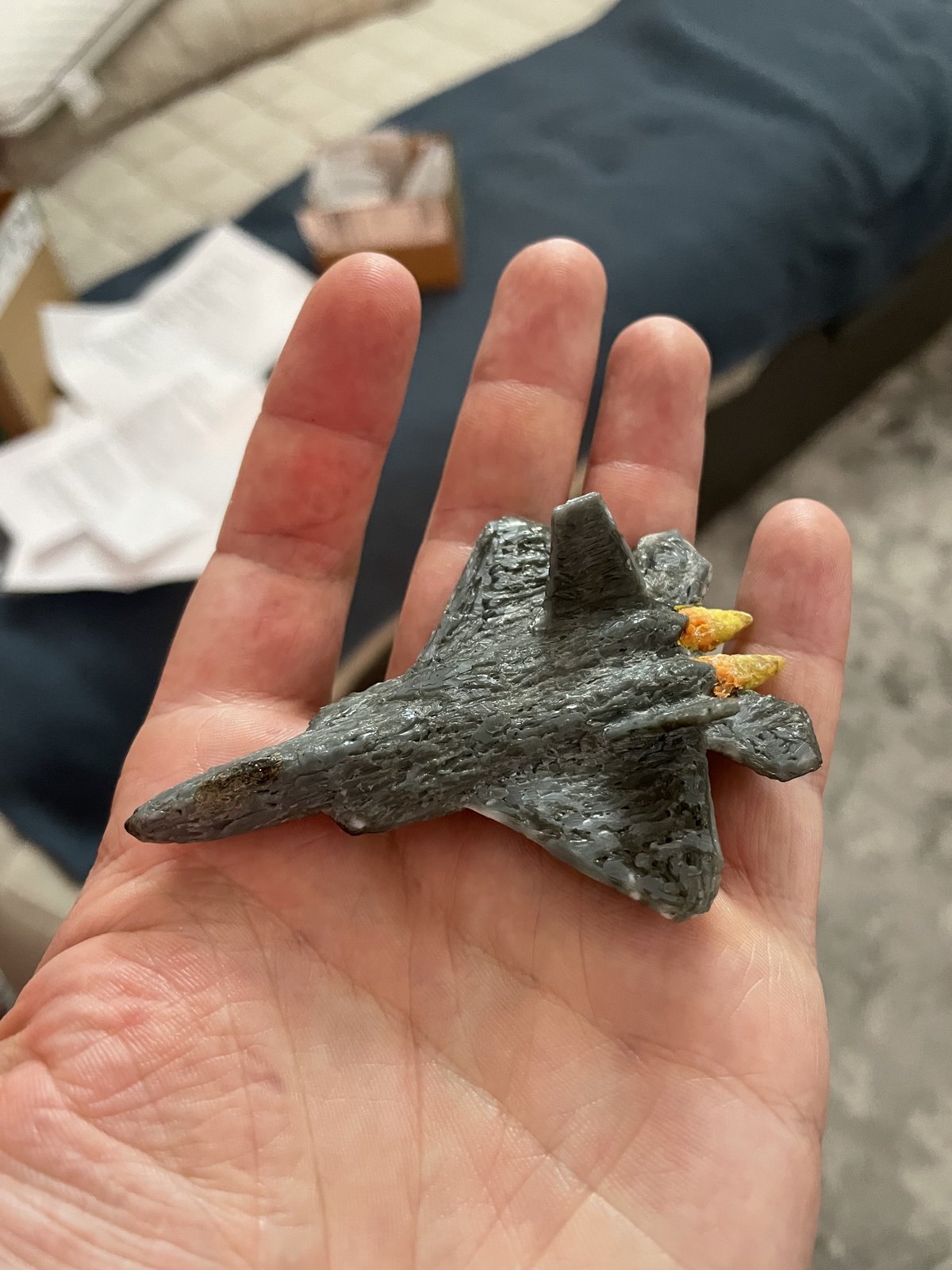 Artwork by Skyler Gallun &mdash; fighter jet, view 2