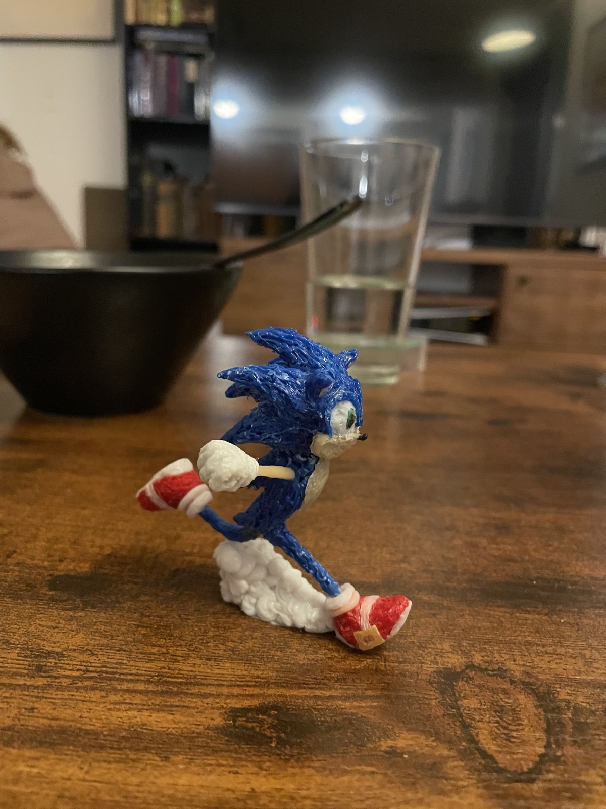 Artwork by Skyler Gallun &mdash; blue running figure, view 4